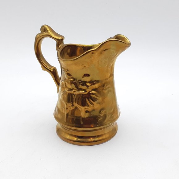 Pair of Small Gold Pitchers -By Wade Royal Victoria - Picture 5 of 11